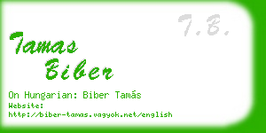 tamas biber business card