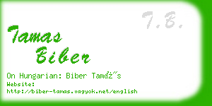 tamas biber business card